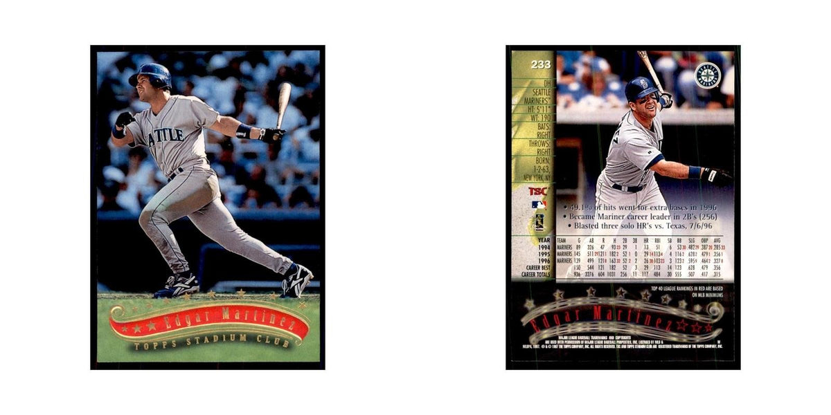 1997 Stadium Club Edgar Martinez Baseball Cards #233