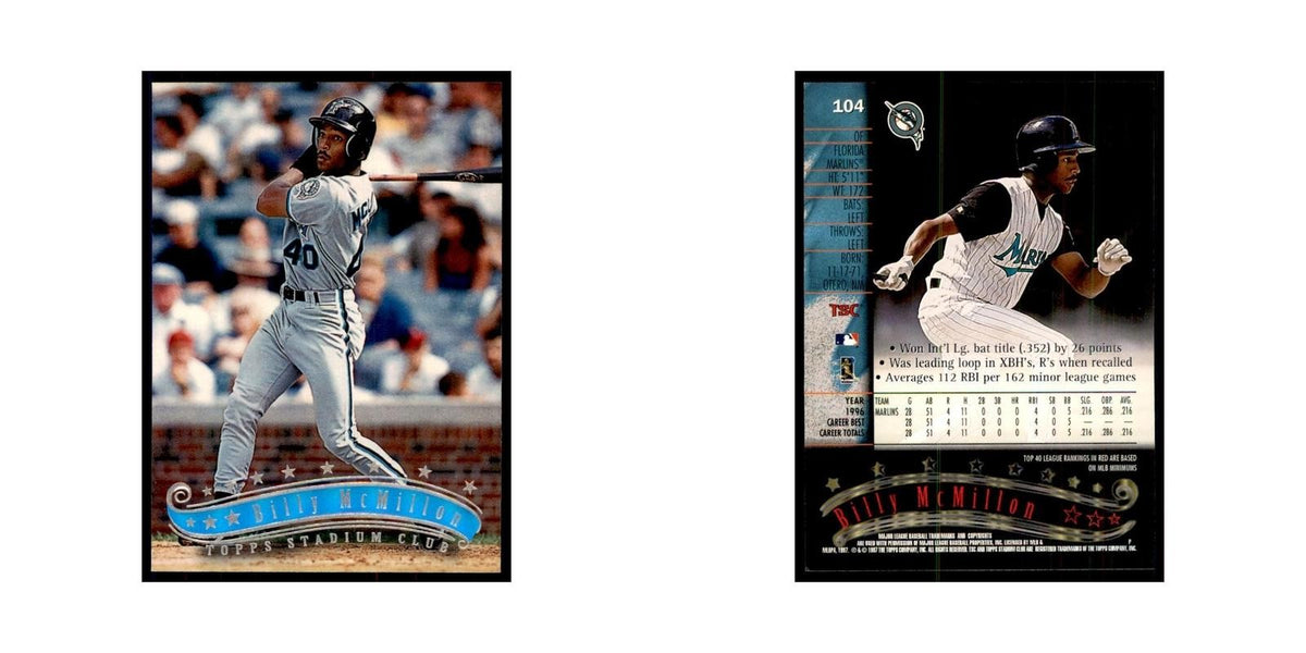 1997 Stadium Club Billy McMillon Baseball Cards #104
