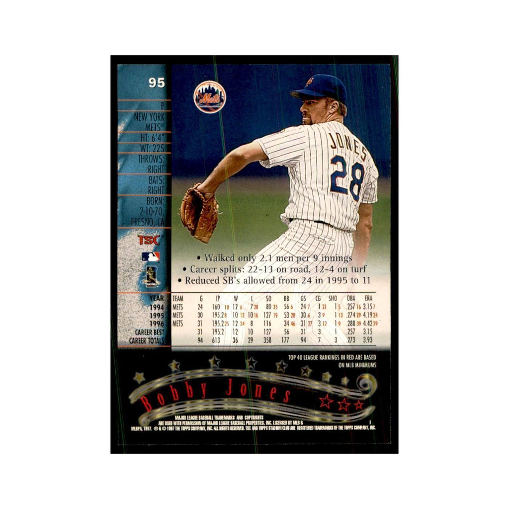 1997 Stadium Club Bobby Jones Baseball Cards #95