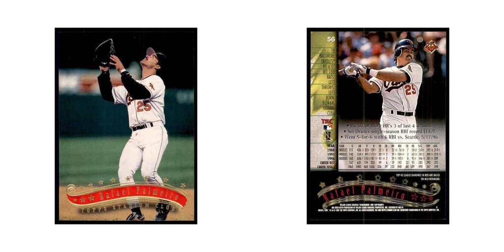 1997 Stadium Club Rafael Palmeiro Baseball Cards #56