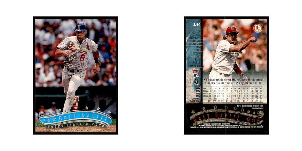 1997 Stadium Club Gary Gaetti Baseball Cards #144