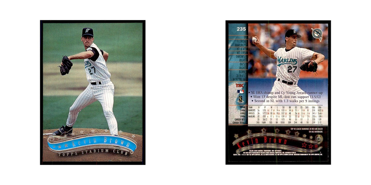 1997 Stadium Club Kevin Brown Baseball Cards #235