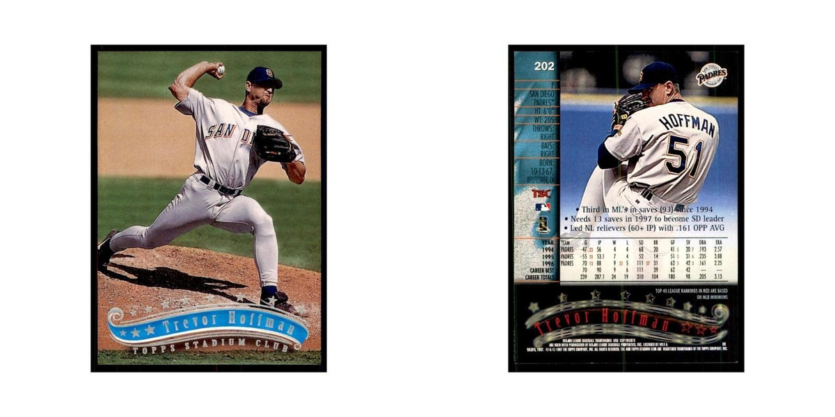 1997 Stadium Club Trevor Hoffman Baseball Cards #202