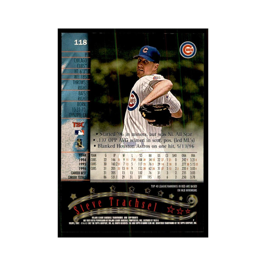 1997 Stadium Club Steve Trachsel Baseball Cards #118