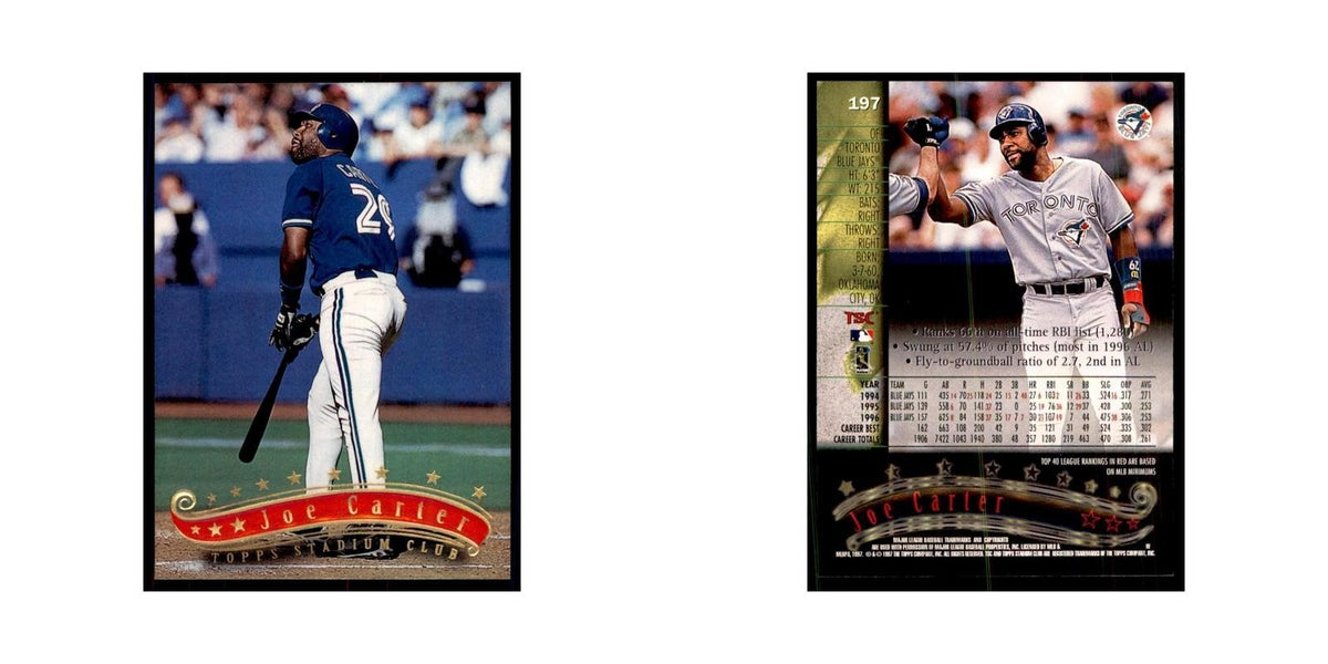 1997 Stadium Club Joe Carter Baseball Cards #197