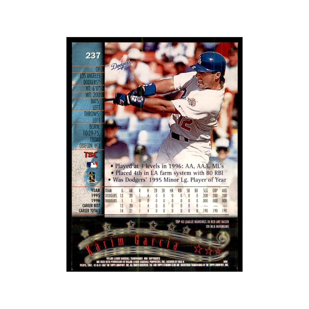 1997 Stadium Club Karim Garcia Baseball Cards #237