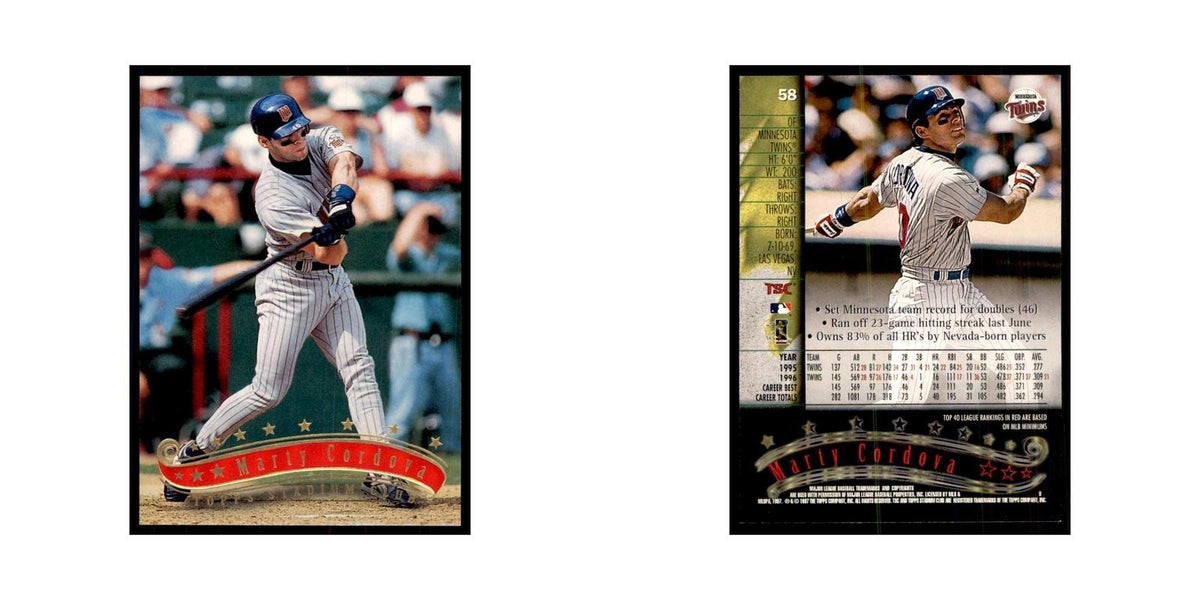 1997 Stadium Club Marty Cordova Baseball Cards #58