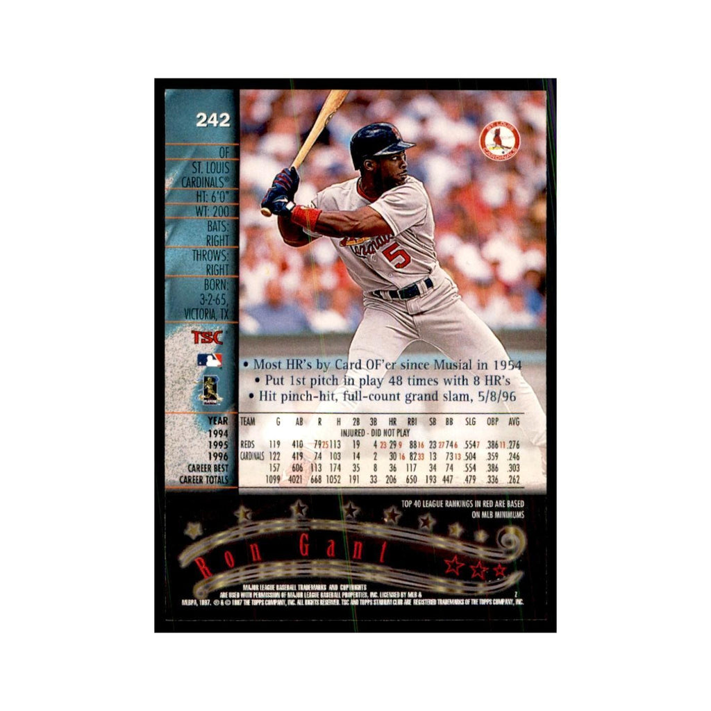 1997 Stadium Club Ron Gant Baseball Cards #242