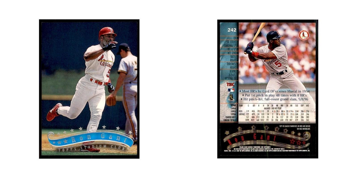1997 Stadium Club Ron Gant Baseball Cards #242