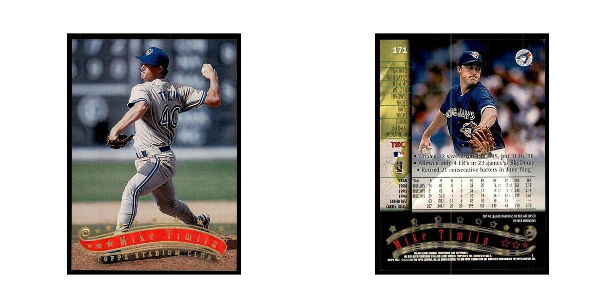 1997 Stadium Club Mike Timlin Baseball Cards #171