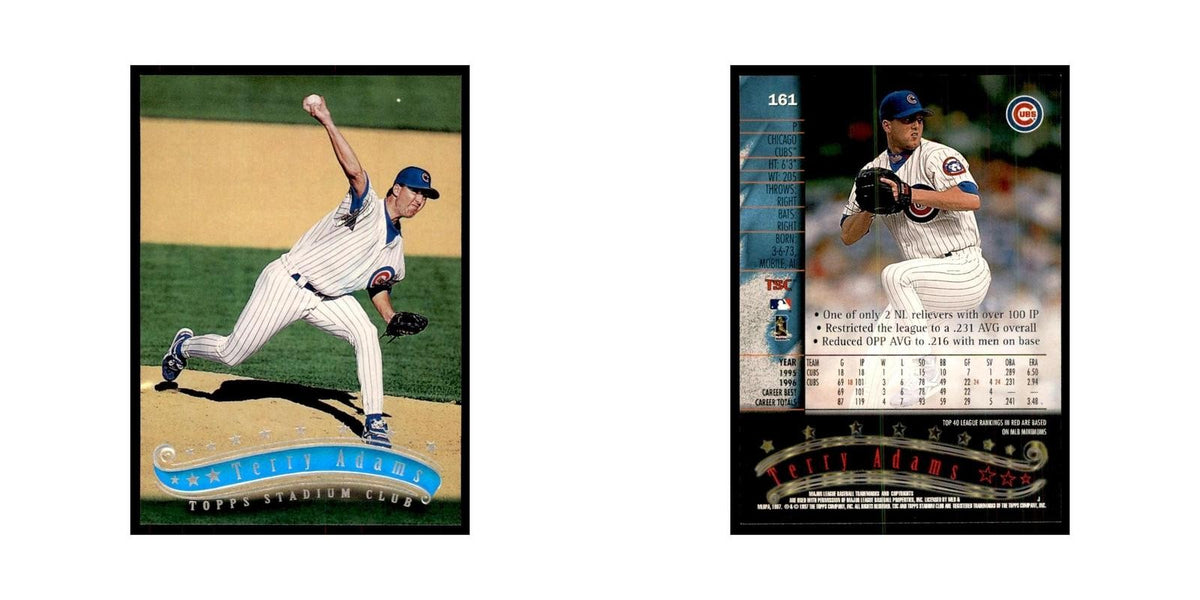 1997 Stadium Club Terry Adams Baseball Cards #161