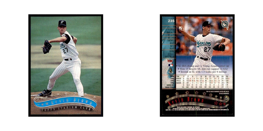 1997 Stadium Club Kevin Brown Baseball Cards #235