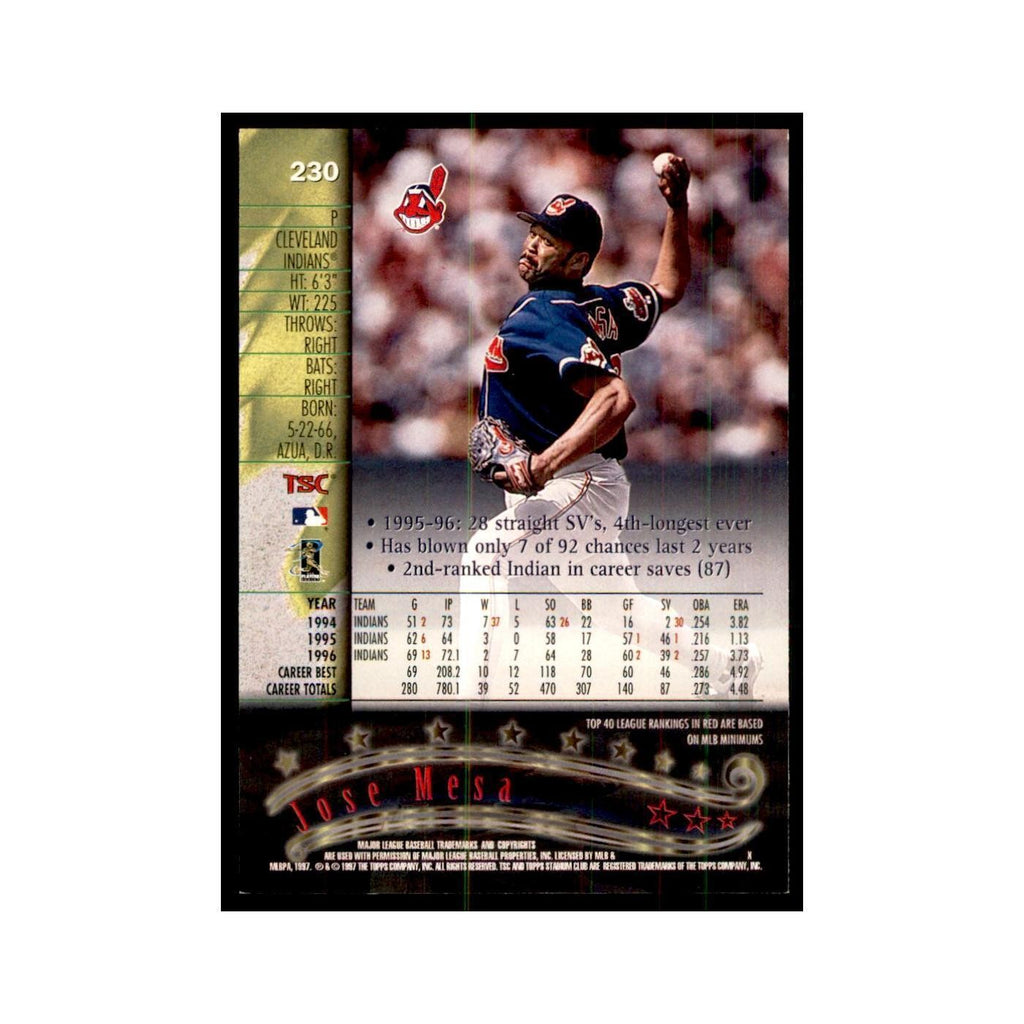 1997 Stadium Club Jose Mesd Baseball Cards #230