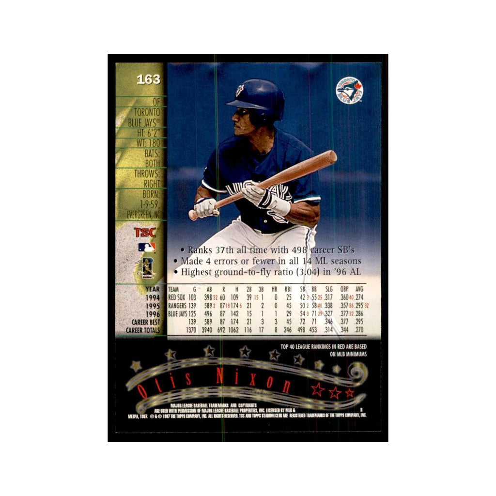 1997 Stadium Club Otis Nixon Baseball Cards #163