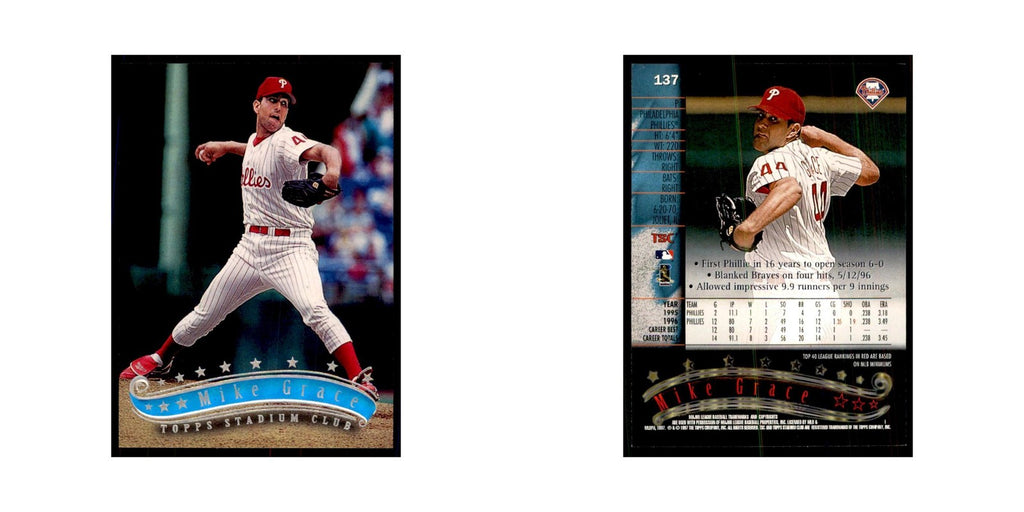 1997 Stadium Club Mike Grace Baseball Cards #137