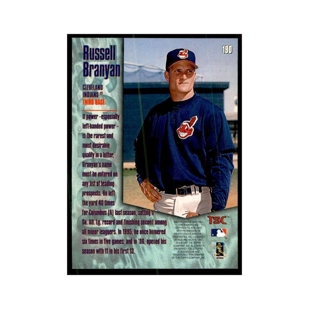 1997 Stadium Club Russell Branyan Baseball Cards #190