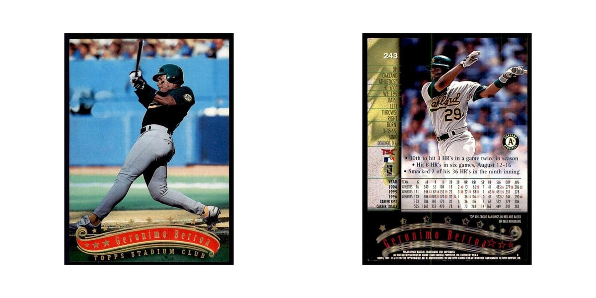 1997 Stadium Club Geronimo Berroa Baseball Cards #243