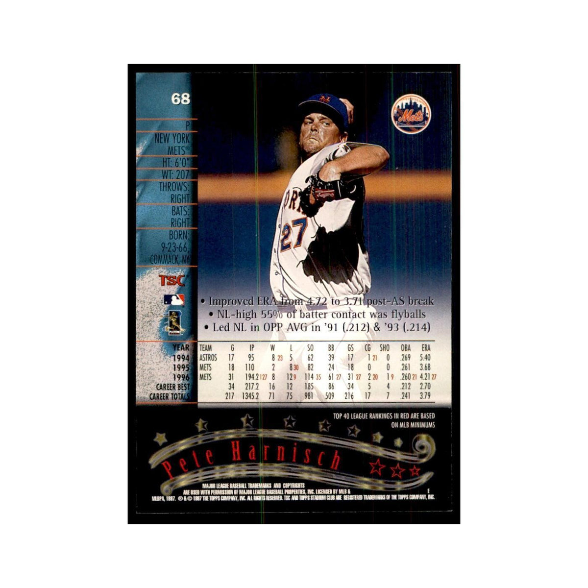 1997 Stadium Club Peter Jacobson Baseball Cards #68