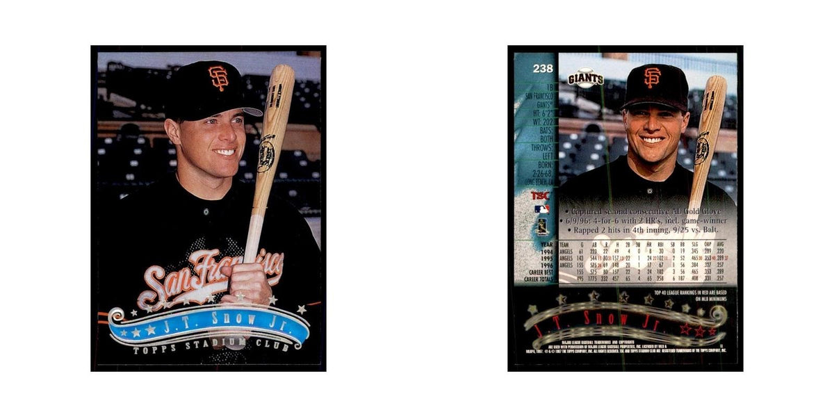 1997 Stadium Club J.T. Snow Jr. Baseball Cards #238