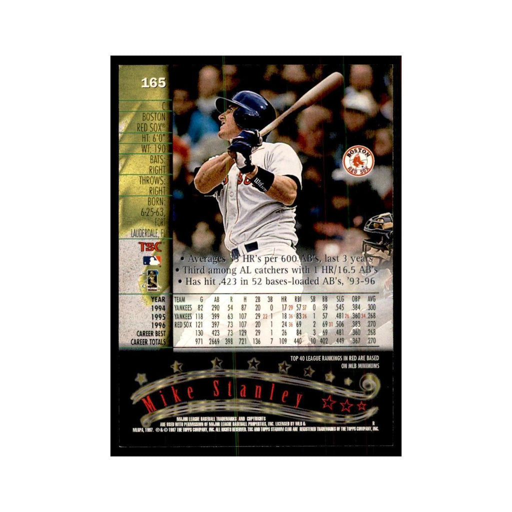 1997 Stadium Club Mike Stanley Baseball Cards #165