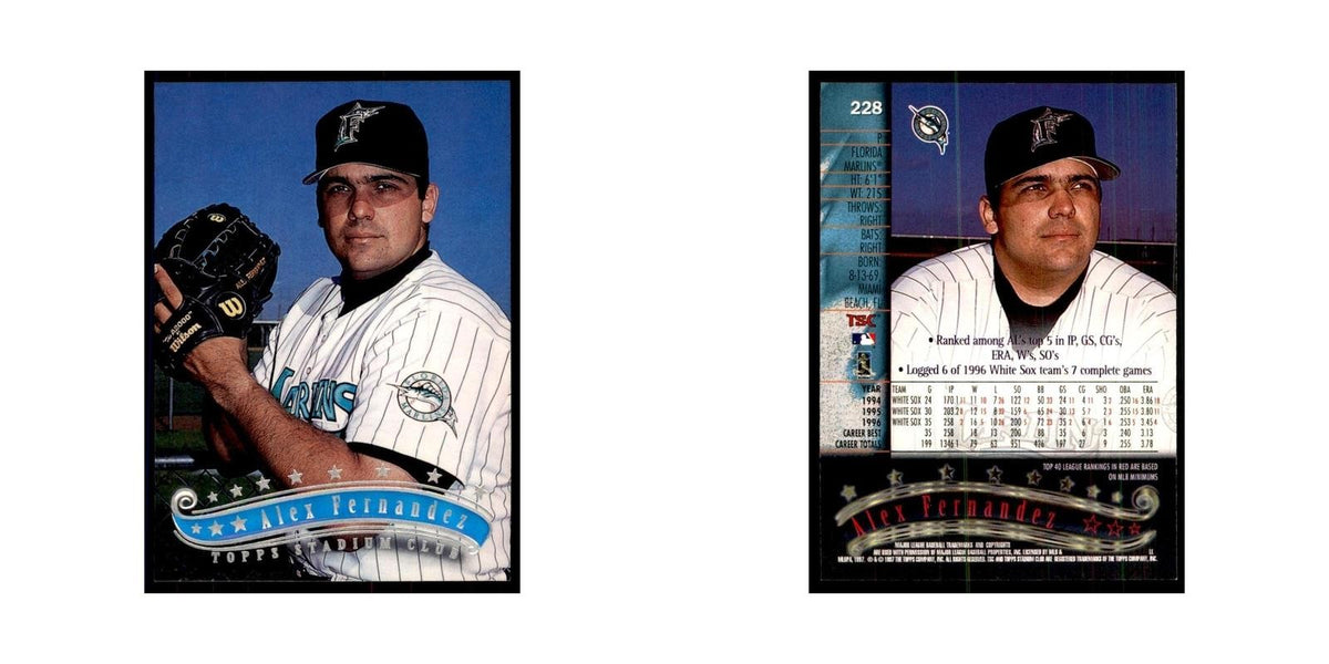 1997 Stadium Club Alex Fernandez Baseball Cards #228