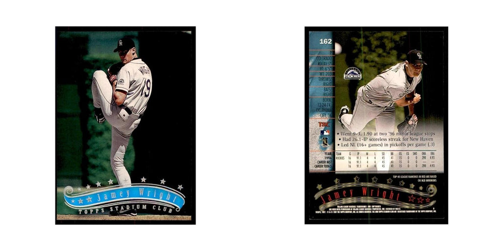 1997 Stadium Club Jamey Wright Baseball Cards #162