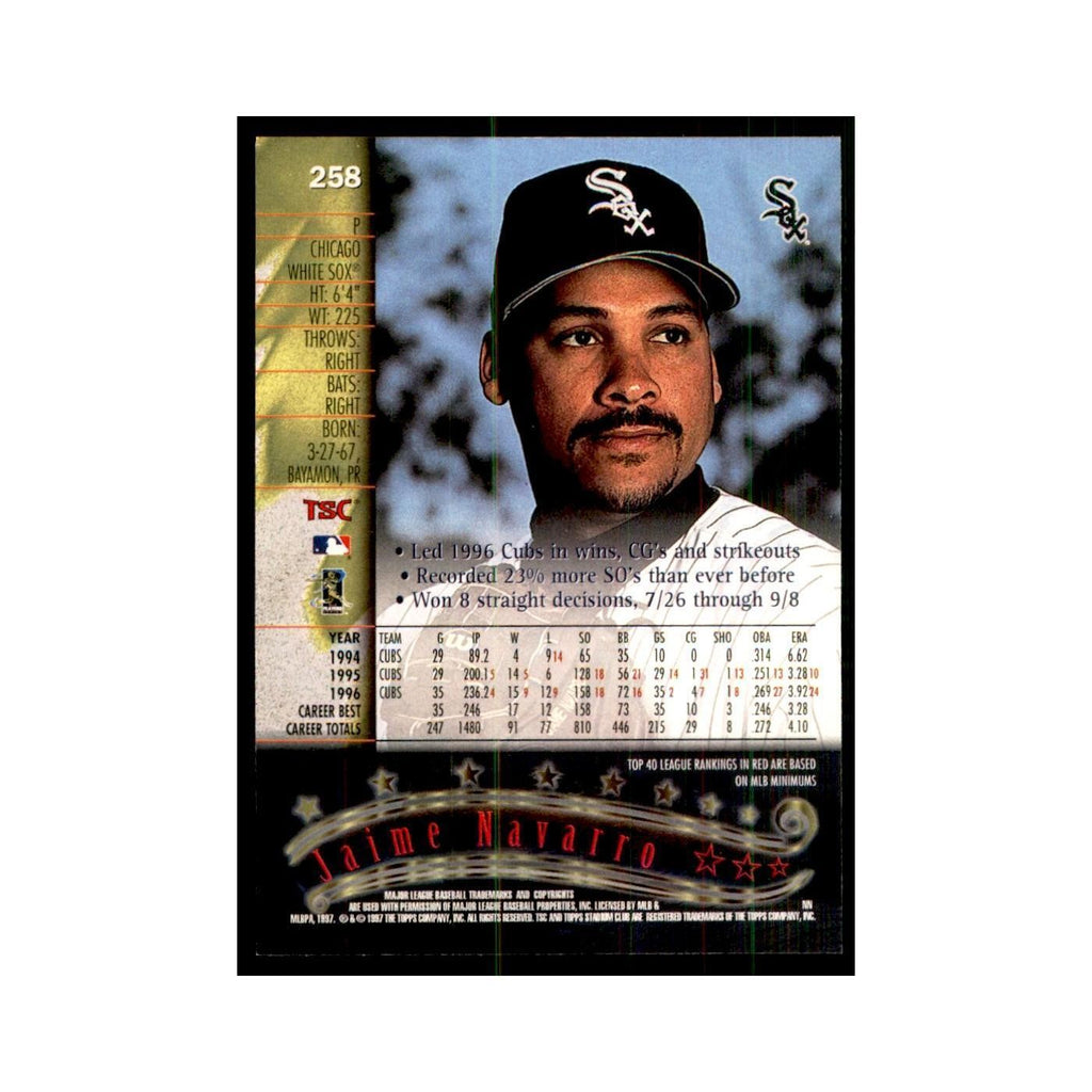 1997 Stadium Club Jaime Navarro Baseball Cards #258