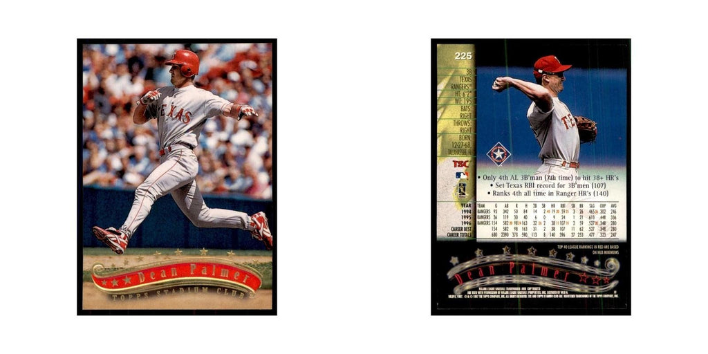 1997 Stadium Club Dean Palmer Baseball Cards #225