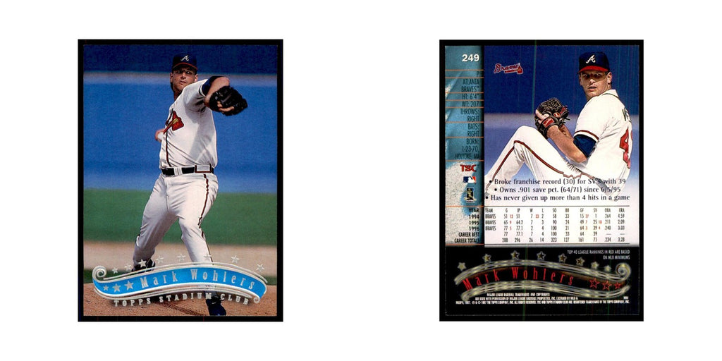 1997 Stadium Club Mark Wohlers Baseball Cards #249