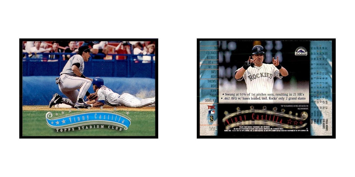1997 Stadium Club Vinny Castilla Baseball Cards #221