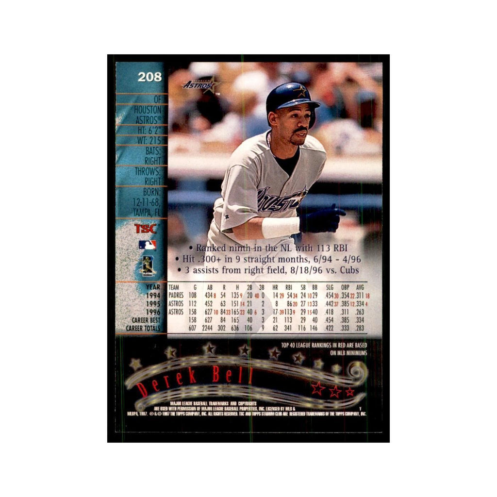 1997 Stadium Club Derek Bell Baseball Cards #208