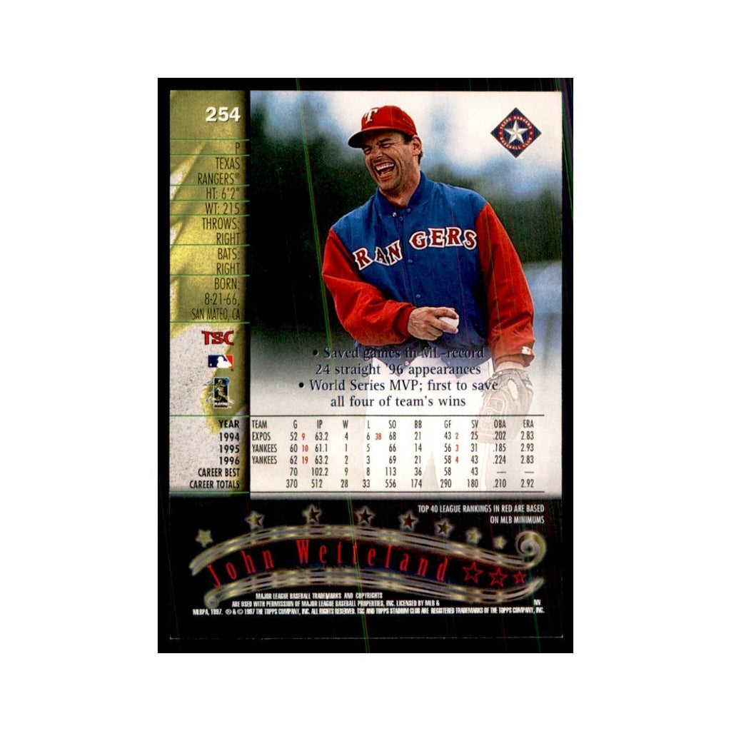 1997 Stadium Club John Wetteland Baseball Cards #254