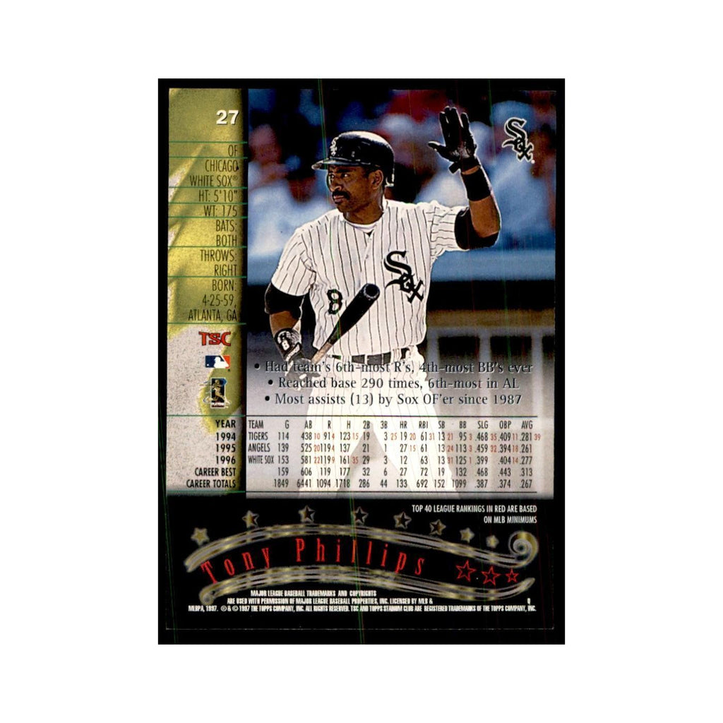1997 Stadium Club Tony Phillips Baseball Cards #27