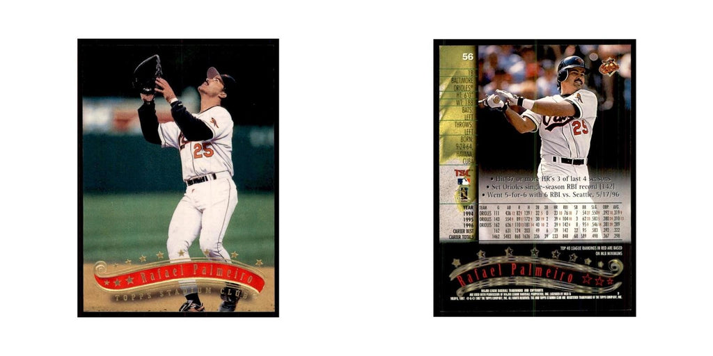1997 Stadium Club Rafael Palmeiro Baseball Cards #56