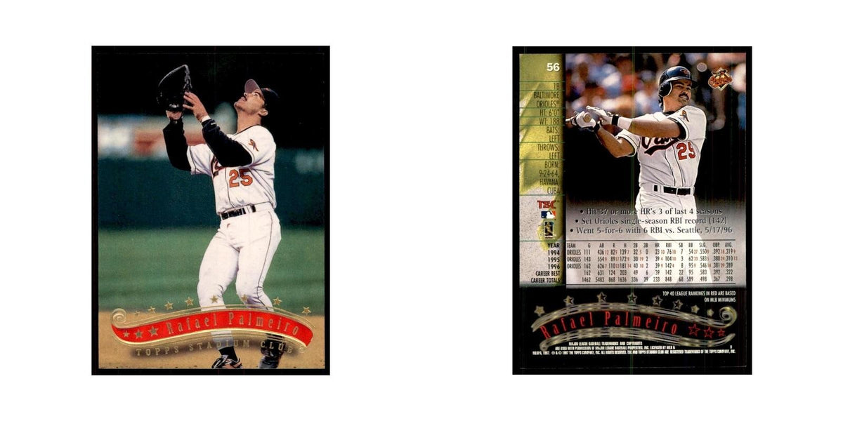 1997 Stadium Club Rafael Palmeiro Baseball Cards #56