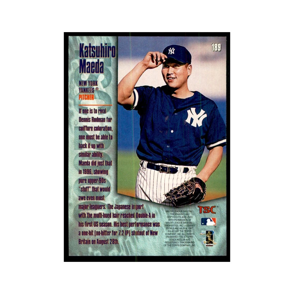 1997 Stadium Club Katsuhiro Maeda Baseball Cards #189