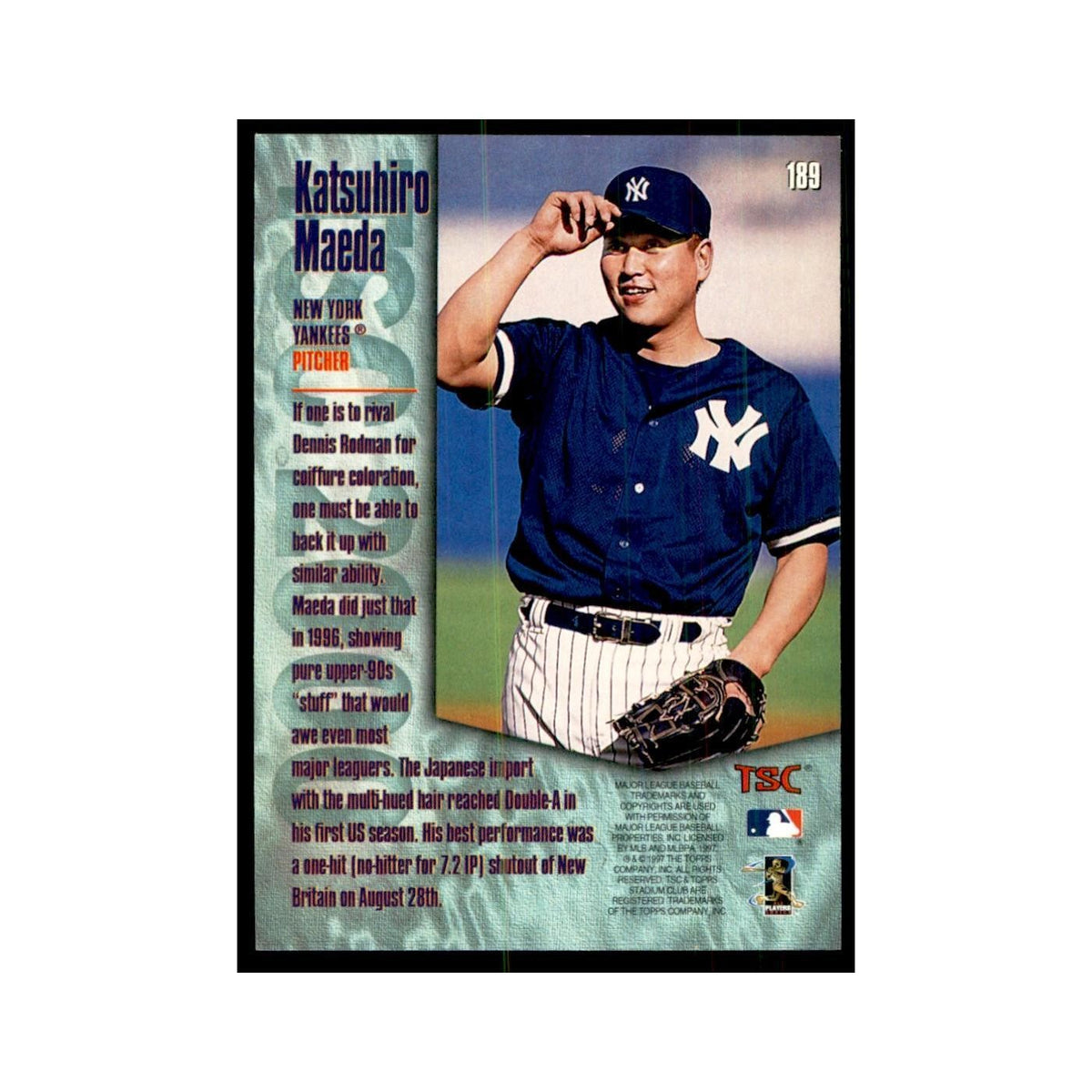 1997 Stadium Club Katsuhiro Maeda Baseball Cards #189