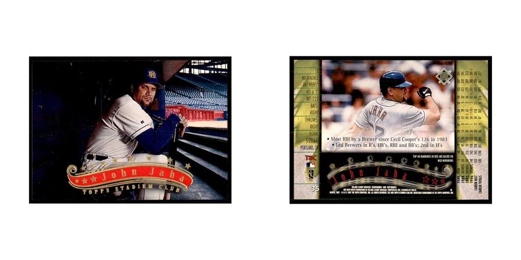 1997 Stadium Club John Jaha Baseball Cards #35