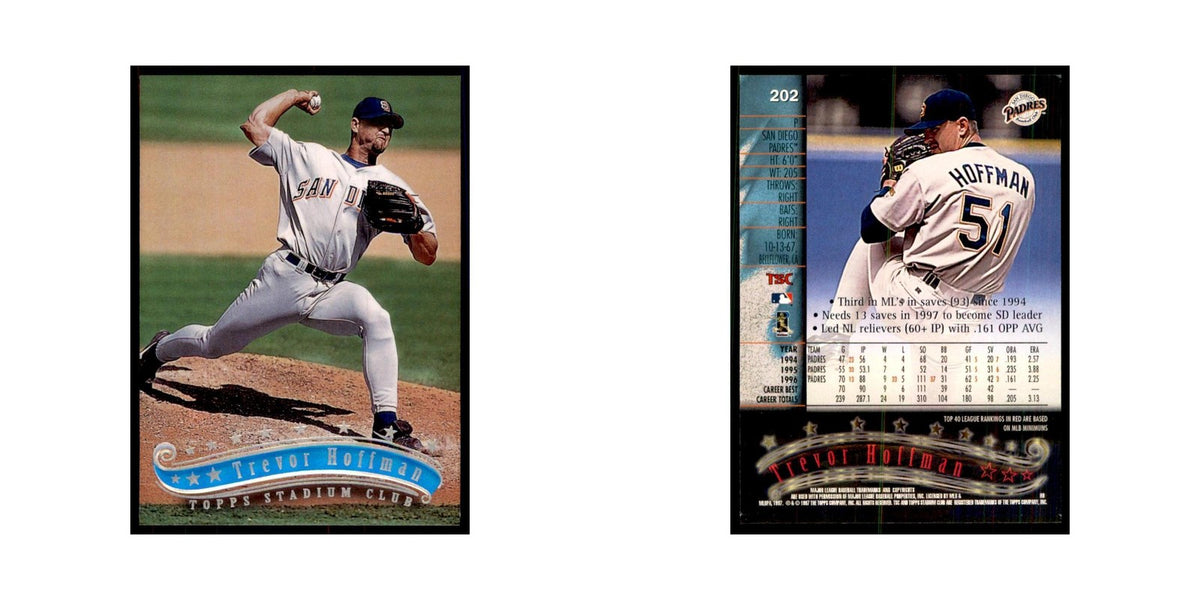 1997 Stadium Club Trevor Hoffman Baseball Cards #202