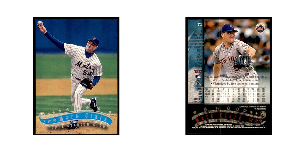 1997 Stadium Club Mark Clark Baseball Cards #71
