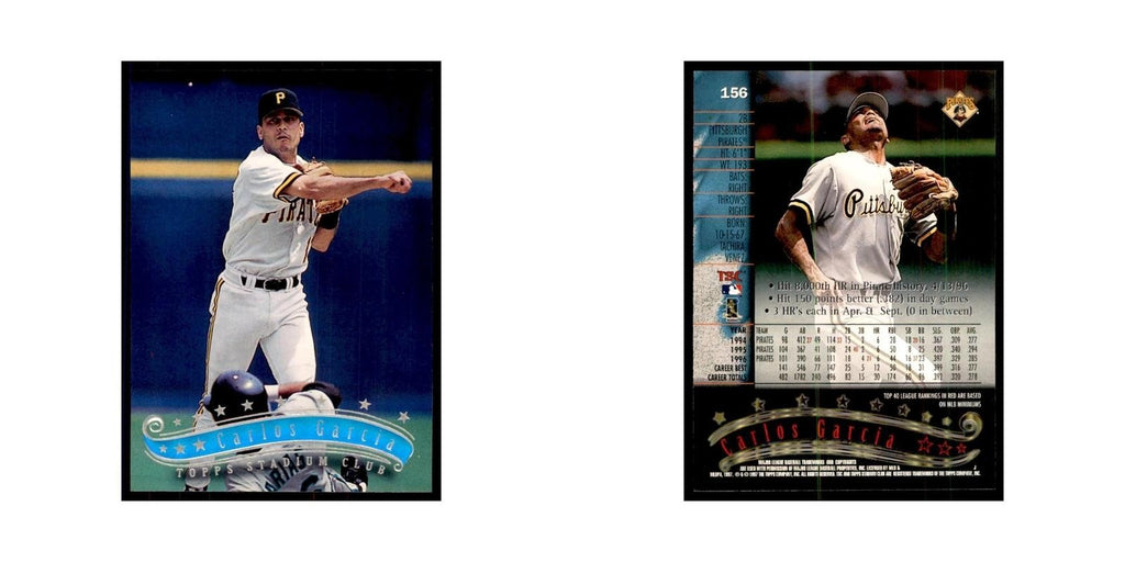 1997 Stadium Club Carlos Garcia Baseball Cards #156