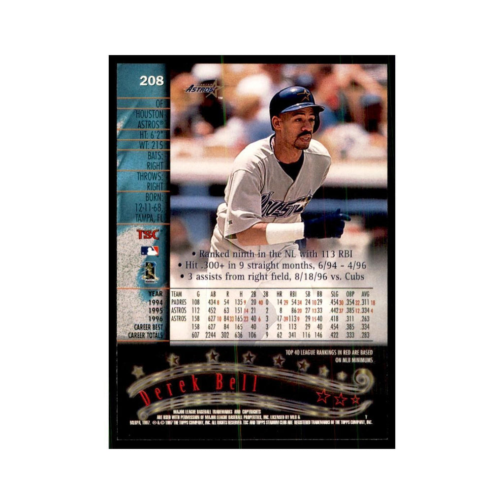 1997 Stadium Club Derek Bell Baseball Cards #208