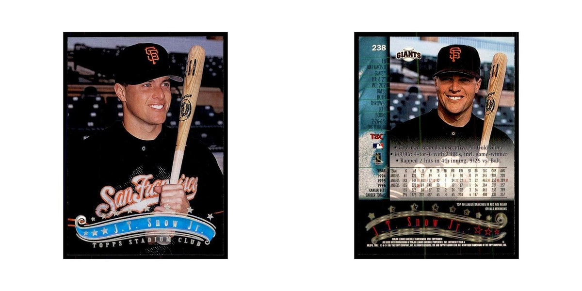 1997 Stadium Club J.T. Snow Jr Baseball Cards #238