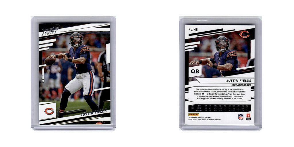 Justin Fields 2022 Panini Prestige #48 Chicago Bears Football Card NM