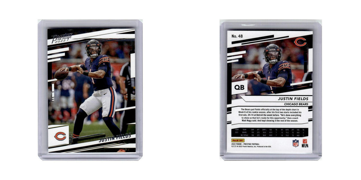 Justin Fields 2022 Panini Prestige #48 Chicago Bears Football Card NM