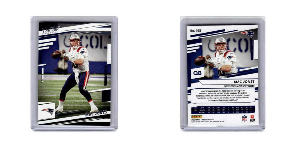 Mac Jones 2022 Panini Prestige #198 New England Patriots Football Card NM