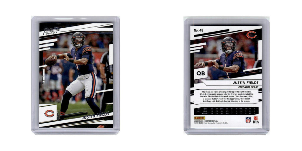 Justin Fields 2022 Panini Prestige #48 Chicago Bears Football Card NM