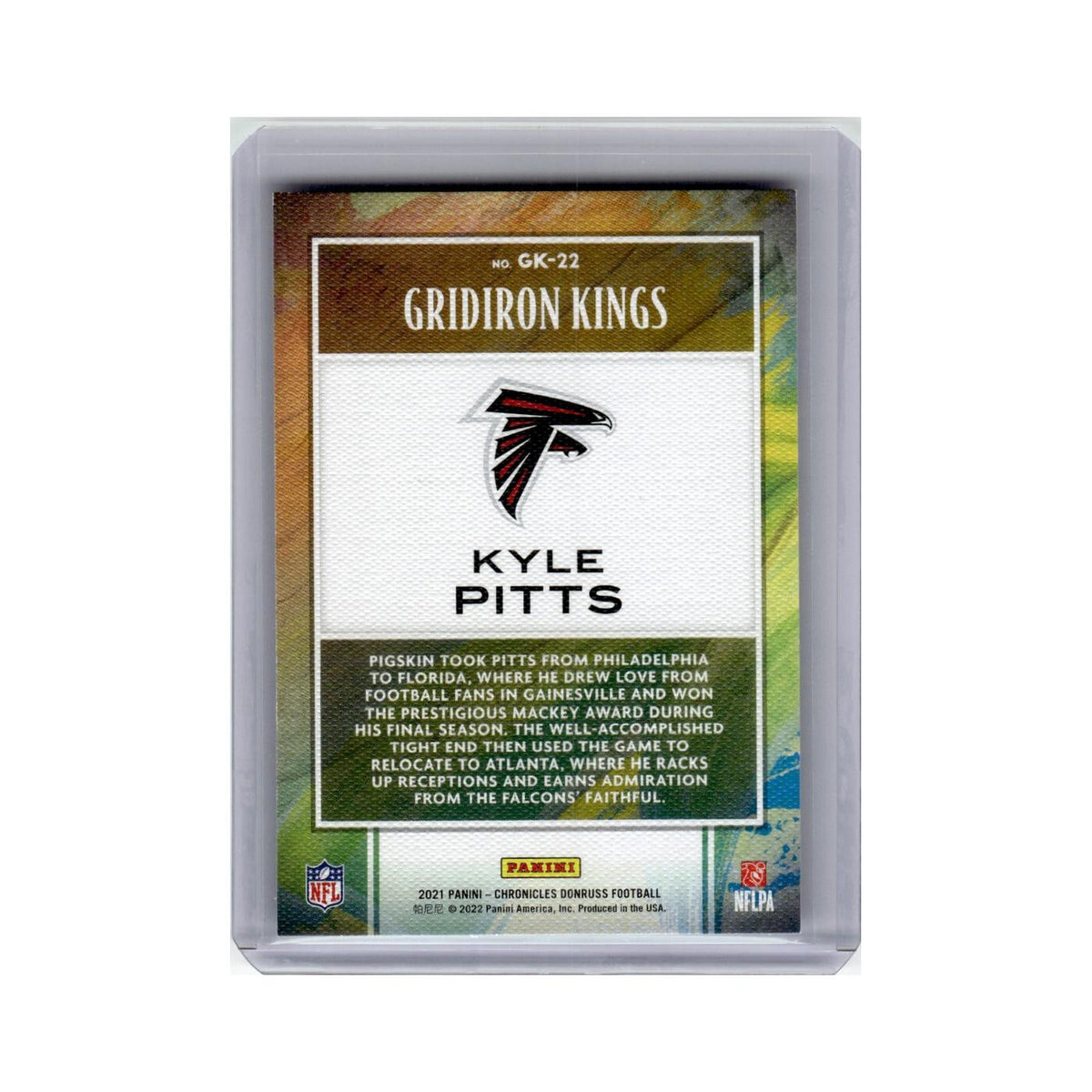 Kyle Pitts 2021 Panini Chronicles Gridiron Kings #GK-22 Atlanta Falcons NM