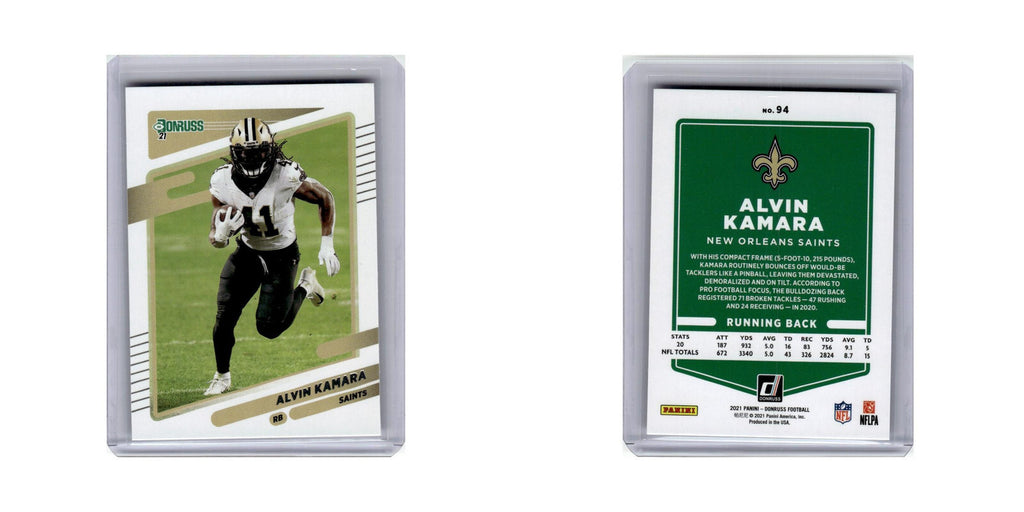 Alvin Kamara 2021 Donruss #94 New Orleans Saints Football Card NM