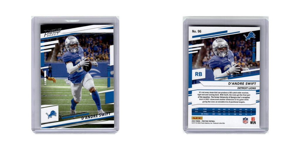 D'Andre Swift 2022 Panini Prestige #96 Detroit Lions Football Card NM